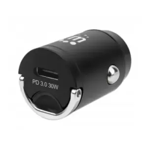 Image of Manhattan Car/Auto Mini Mobile Device Charger USB-C Output Power Delivery up to 30W ULTRA COMPACT Overload/Overcurrent/Overheat Protection Foldable ri