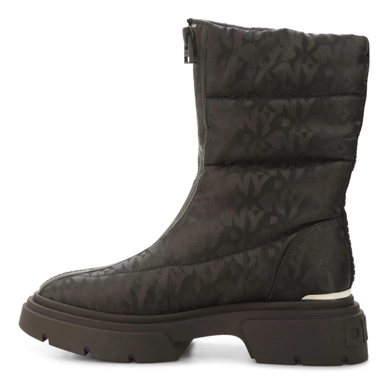 Image of DKNY Fiza Zip Up Winter Boots Black female UK 5