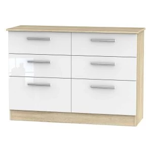 Image of Robert Dyas Goodland Ready Assembled 6-Drawer Midi Chest