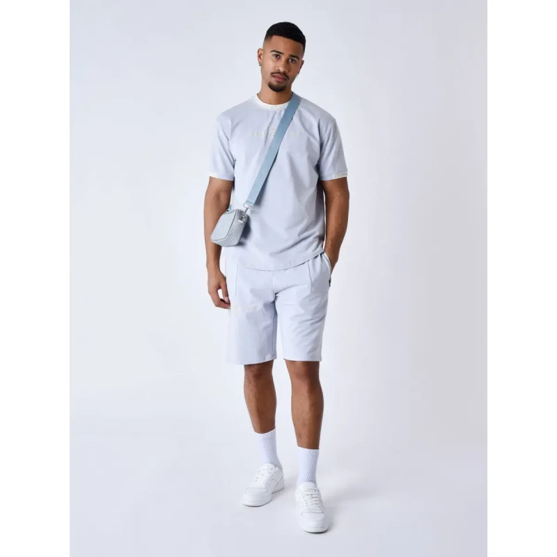 Image of Project X Paris T-Shirt with contrasting logo band Project X Paris Bleu Male XS