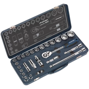Image of Sealey 26 Piece 1/2" Drive Socket Set 1/2"