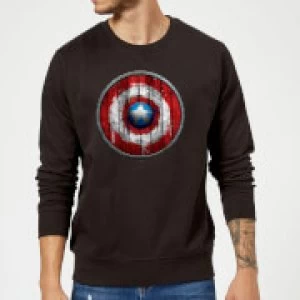 Image of Marvel Captain America Wooden Shield Sweatshirt - Black