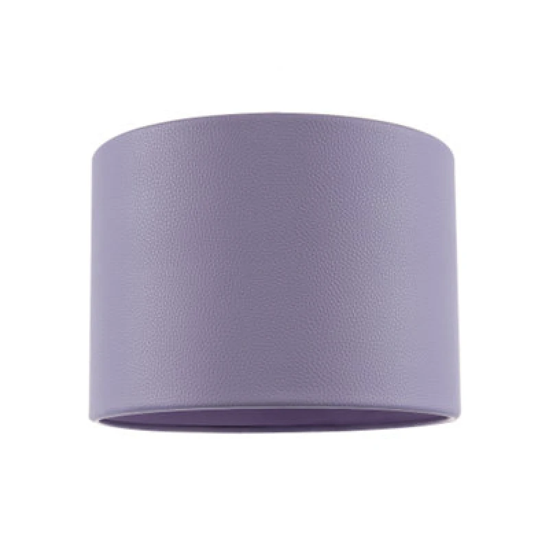 Image of Happy Homewares Classic Soft Lilac Faux Leather Lamp Shade With Inner Cotton Lining