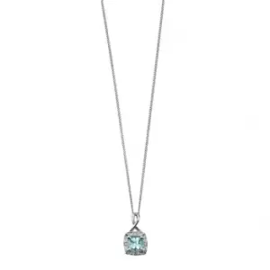 Image of Elements White Gold Aquamarine Pendant Twist Bale GP709TZ475GN143