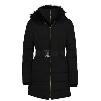 Image of Biba Belted Puffer Jacket - Black