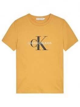 Image of Calvin Klein Jeans Kids Monogram Logo T-Shirt - Yellow