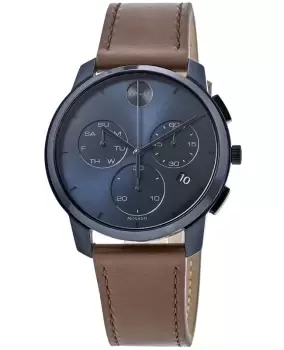 Image of Movado Bold Thin Chronograph Blue Dial Mens Watch 3600630 3600630