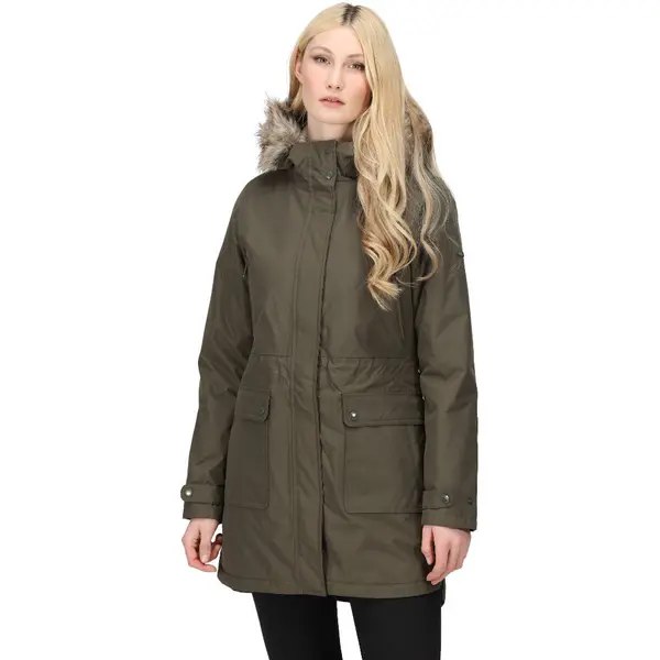 Image of Regatta Womens Sabinka Waterproof Insulated Parka Coat 20 - Bust 45' (114cm) DARK KHAKI RWP352-41C-20