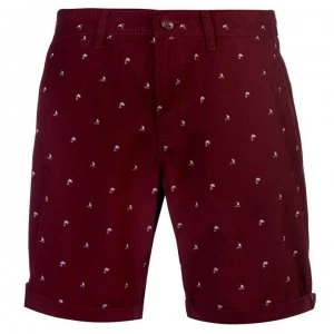 Image of SoulCal All Over Print Chino Shorts Mens - Burgundy