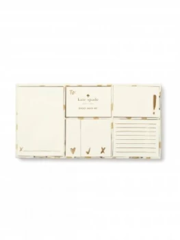 Image of Kate Spade New York Gold Flamingo Dot Sticky Note Set Gold