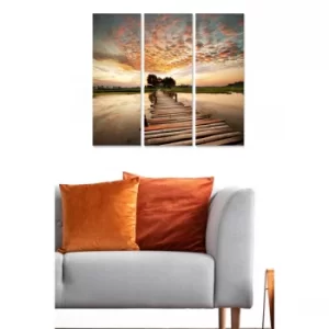 Image of MDF72082513 Multicolor Decorative MDF Painting (3 Pieces)