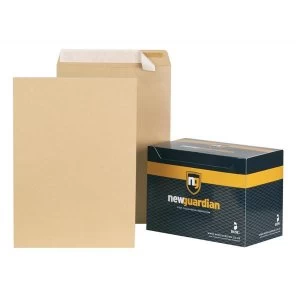 Image of New Guardian C3 Heavyweight Pocket Peel and Seal Envelopes 130gsm Manilla Pack of 125