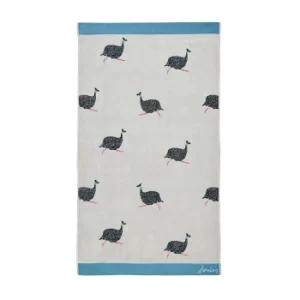Image of Joules Guinea Fowl Bath Sheet, Rust