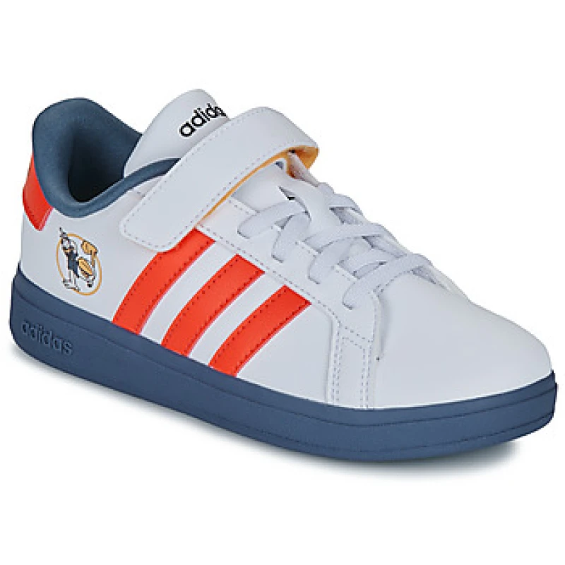 Image of adidas GRAND COURT Mickey EL C boys's Children's Shoes (Trainers) in White