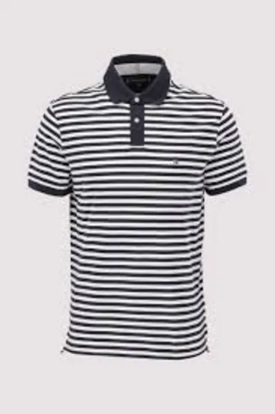 Image of Tommy Hilfiger 1985 Collection Flag Embroidery Slim Polo Shirt Short Sleeve Polos S Blue 54208418350