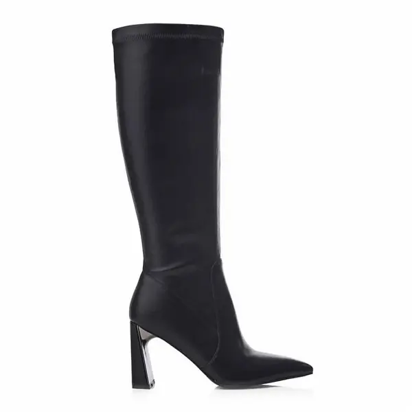 Image of Moda In Pelle 'Tamika' Porvair Heeled Boots Black