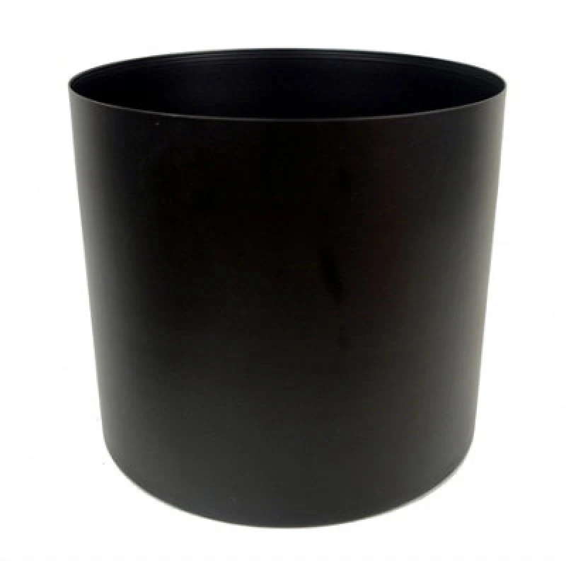 Image of Leaf Metal Planter Plant Pot Black 20 X 18Cm