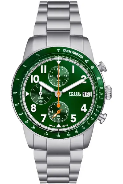 Image of Fossil Gents Sport Tourer Chronograph Stainless Steel Watch FS6048