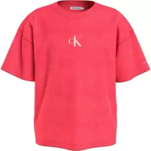 Image of Calvin Klein Jeans Ck Logo Boxy T-Shirt - Red