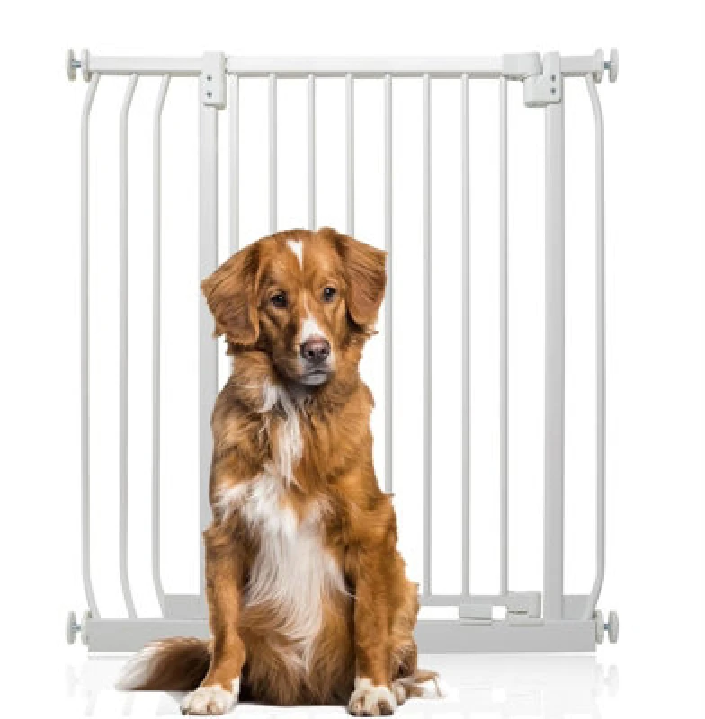 Image of Bettacare Extra Tall Elite Dog Gate, 80Cm - 89Cm, Matt White, Extra Tall 96.8Cm In Height, Pressure Fit Pet Gate