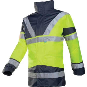 Image of Large Hi-vis Skollfield 4-in-1 Jacket Yellow & Navy