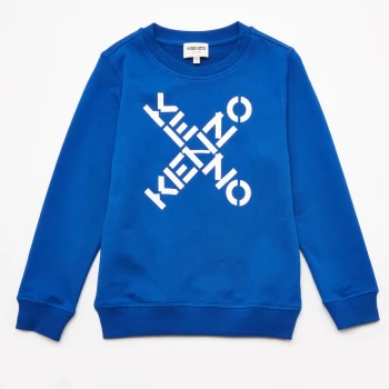 Image of KENZO Boys' Logo Sweatshirt - Blue - 6 Years