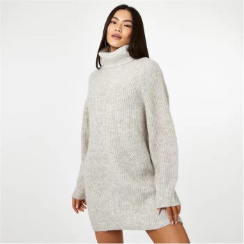 Image of Jack Wills Long Sleeve Knitted Mini Dress - Grey