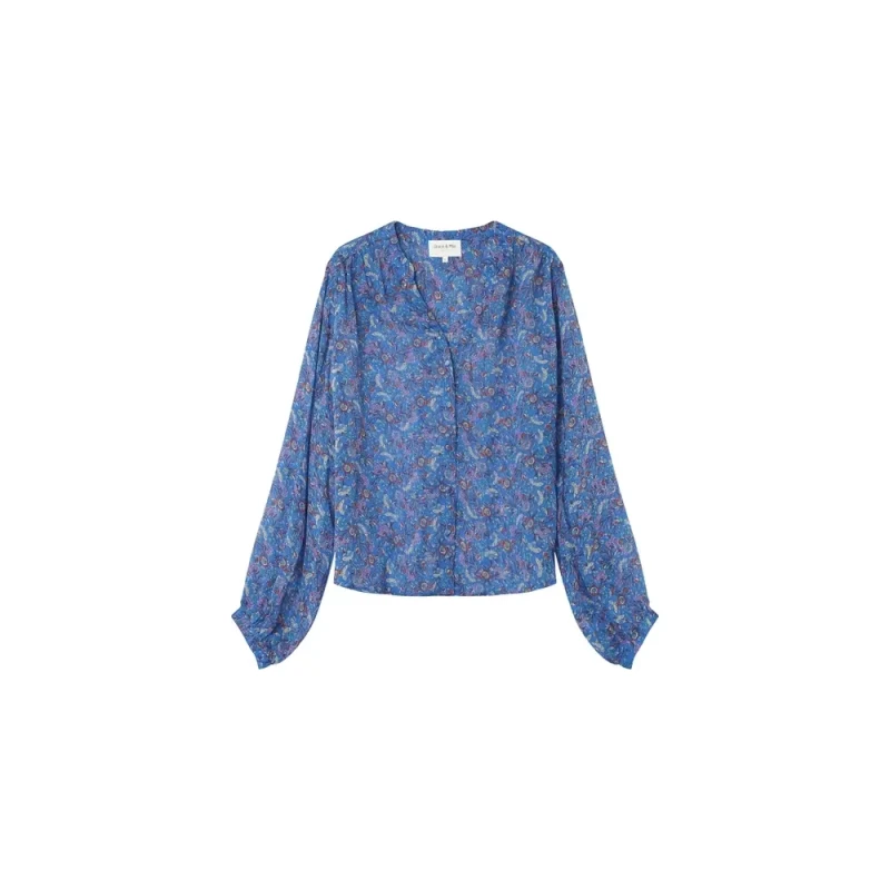 Image of Grace & Mila Womens blouse Grace & Mila Marjorie Bleu Female L