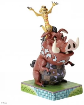 Image of Disney Traditions Timon and Pumbaa Figurine.