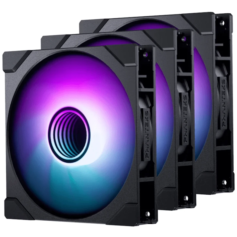 Image of Phanteks M25 Gen2 140mm DRGB High-Airflow PWM Triple Fan Pack - Black - PH-F140M25_G2_DBK01_3P