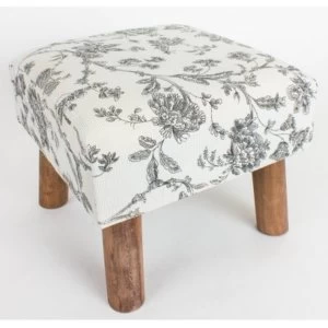 Image of Floral Pattern Footstool By Heaven Sends