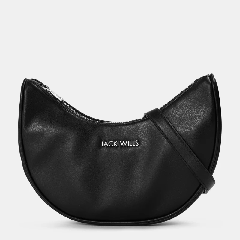 Image of Jack Wills Structured Shoulder ladies bag Black female One Size