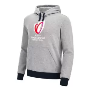 Image of Macron Rugby World Cup Logo Hoodie Mens - Grey