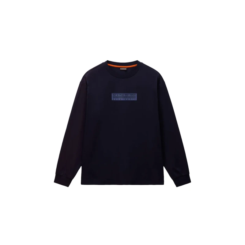 Image of Cotton sweatshirt Napapijri Box Logo Bleu Male S