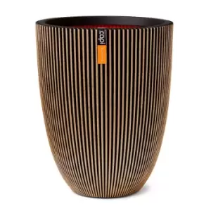 Image of Capi Europe Vase elegant low Groove NL 46x58 Black gold