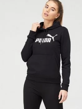 Image of Puma Essentials Logo Fleece Hoodie - Black
