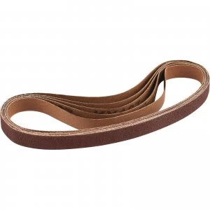 Image of Draper 13mm x 457mm Aluminium Oxide Sanding Belts 13mm x 457mm 120g Pack of 5
