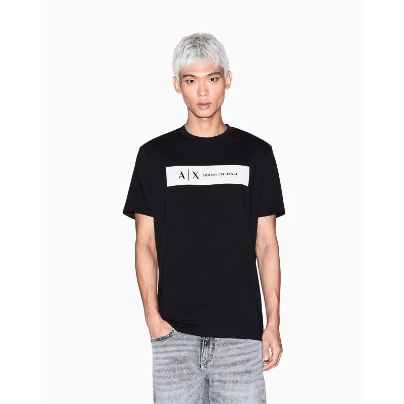 Image of Armani Exchange Mens T-Shirt Regular Fit T-Shirts S Black 59629303350