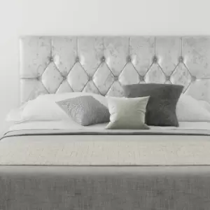 Image of Olivier Upholstered Headboard, Mirazzi Velvet, Silver - Headboard 60cm Size Single (90x190)