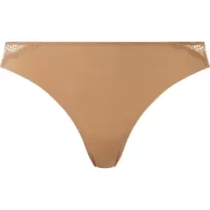 Image of Calvin Klein Mirage Lace Thong - Brown