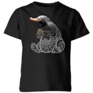 Image of Fantastic Beasts Tribal Niffler Kids T-Shirt - Black - 3-4 Years