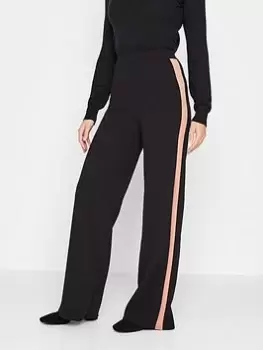 Image of Long Tall Sally Beige Side Stripe Trouser, Black, Size 8, Women