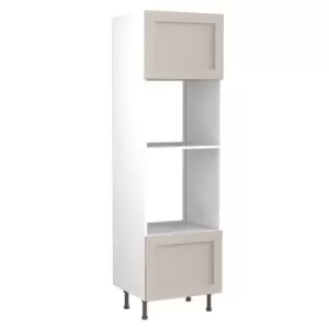 Image of KitchenKIT Shaker 60cm Oven and Microwave Unit - Matt Light Grey