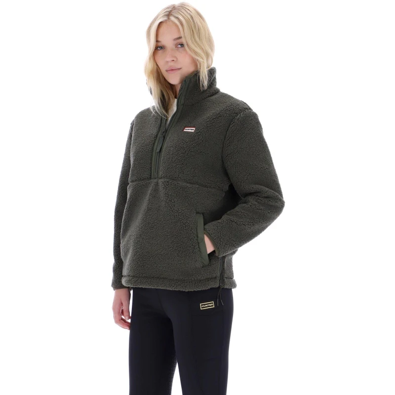 Image of Hunter Womens Zipped Borg 1/4 Zip Fleece Kambaba female 10 (S)