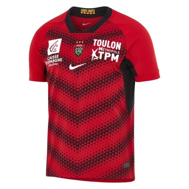 Image of Nike RC Toulon Stadium Home Shirt 2025 2026 Juniors Uni Red/Blk/Wht unisex 7-8 (S)