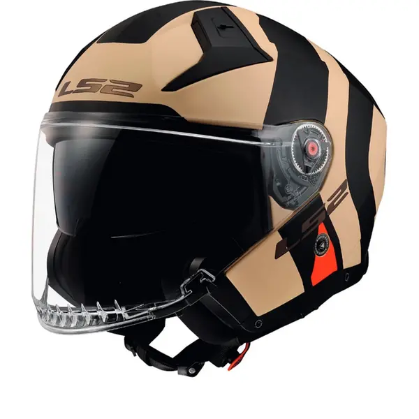 Image of LS2 OF603 Infinity II Special Matt Sand 06 Jet Helmet Size S