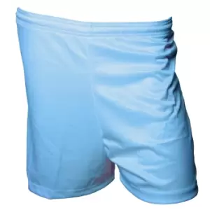 Image of Precision Childrens/Kids Micro-Stripe Football Shorts (M-L) (Sky Blue)