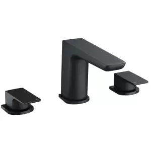 Image of Black Bath Mixer Tap - 3 Tap Hole - Zana