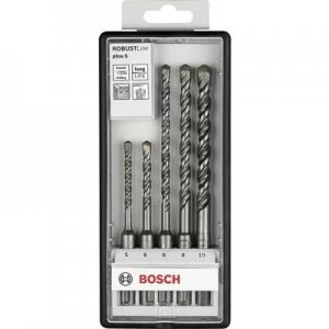 Image of Carbide metal Hammer drill bit set 5 Piece Bosch Accessories 2607019927 SDS-Plus 1 Set