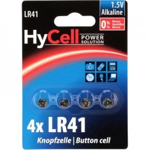 Image of HyCell AG3 Button cell LR41 Alkali-manganese 30 mAh 1.5 V 4 pc(s)